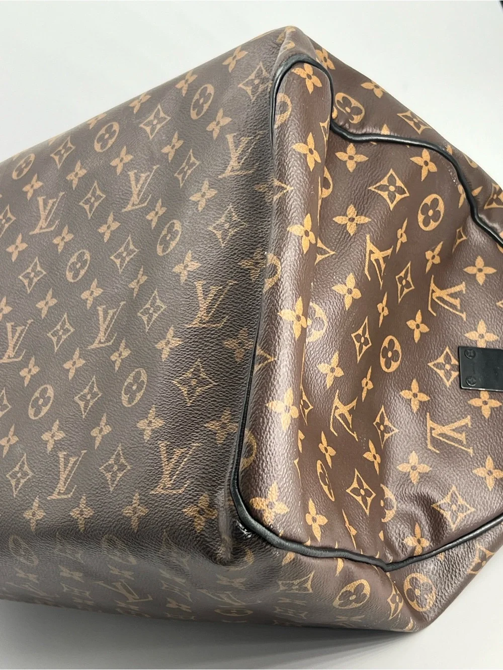 Louis Vuitton Keepall Bandouliere 50 Monogram Brown Leather Duffel Bag